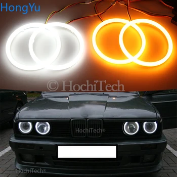 Bombaž LED Angel Eye Halo Switchback Svetlobni Obroč lučka DRL Bela / Oranžna za BMW E30 E32 E34