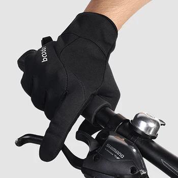 BOODUN zimo na prostem windproof non-slip tople rokavice polno prstom na zaslonu na dotik kolesarske rokavice MTB kolesarske opreme