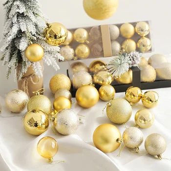 Božični okraski zlati božič žogo, ki visi žogo dogovor, božični okraski okraski božič