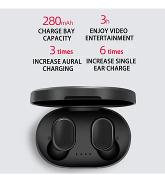 Brezžične Slušalke Bluetooth Slušalke A6S TWS Zmanjšanje Hrupa Stereo Čepkov Športne Slušalke Samodejno Seznanjanje Slušalke z Dvojno Mic