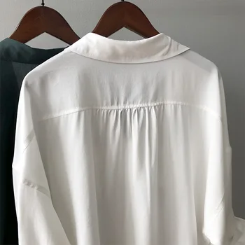 BYGOUBY Ženske Bluze 2020 Modni Retro Slogu Tri Qua Rokav Urad Majica Bluzo Majica Priložnostne Beli Vrhovi Blusas Femininas