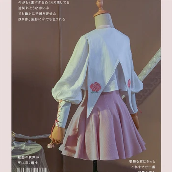 Card Captor Anime Cosplay KINOMOTO SAKURA Tomoyu Cosplay Kostum Ženske obleke Gilrs Božič Lolita Kostumi
