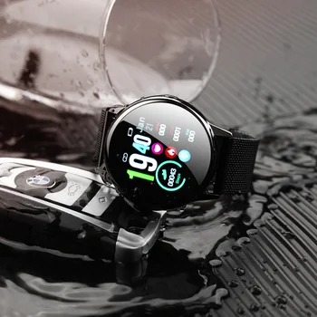Caridite Najnovejši Izdelek Telesne Temperature Pametno Gledati Zapestnica Nepremočljiva Človek Relojes Inteligente Bluetooth Smartwatch Šport Band