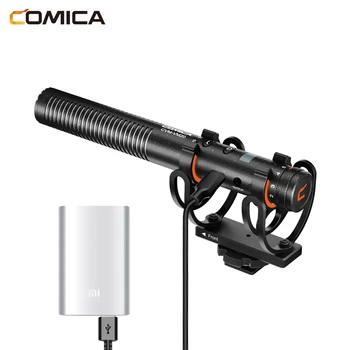Comica CVM-VM20 OLED Multi-Funkcionalne Super Kondenzatorski Cardioid Puško Mikrofon za Video Vlog Camera Smartphone