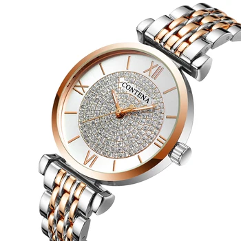 CONTENA Gledam Ženske Diamond Modne Dame Watch Relogio Feminino Ženske noše Watch Ura Reloj Mujer 2019 zegarek damski