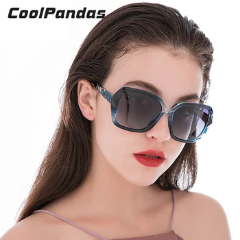 CoolPandas blagovne Znamke Luksuzni Design Prevelik Polarizirana sončna Očala Ženske Modni Potovanja Prizmatični Ženska Očala gafas de sol mujer