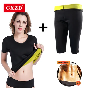 CXZD Telo Oblikovalec za ženske Shapewear Hujšanje Majica Savna Neoprenske Hlače za Hujšanje hujšanje Fat Burning pasu trener