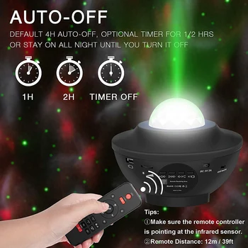 Daljinski upravljalnik 21 Razsvetljavo ModesLED Star Noč Lahka Glasba Zvezdnato Vodni Val USB Powered Projektor za Darila Stranka Rojstni dan D30