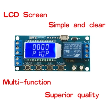 DC 6-30V Podpora Micro USB 5V LCD-Zaslon Avtomatizacije Cikel Delay Timer Rele WXTC