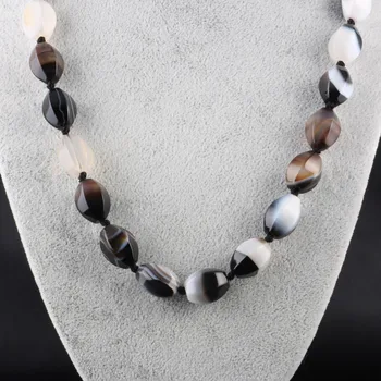 Debelo naravnega kamna ogrlica agates ogrlica quartz kamen ogrlica 23 barv neobvezno 10x14mm 18 cm