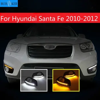 Dimmming slog Rele 12v LED AVTO DRL Dnevnih Luči pribor z meglo lučka luknjo za Hyundai Santa Fe 2010 2011 2012