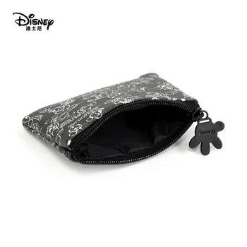 Disney Resnično Mickey Mouse Black Ženska V Torbici Risanka Lady Vrečko Za Shranjevanje Nove Denarnice Moda Dekle Kovanec Torbici