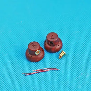 DIY Slušalke Lupini Primeru 15,4 mm Rdeča Sandalovine Primeru 6 Tuning Luknjo MMCX Snemljiv Lupini Primeru z Varilne Žice