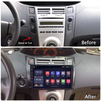 Double Din Avto Stereo Multimedijske Video Player Android Navigacija GPS FM Za Toyota Yaris 2008 2009 2010 2011 Vodja Enote