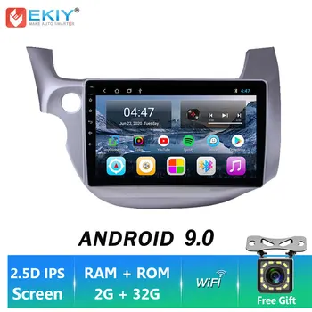 EKIY Android 9.0 2 DIN avtoradio Bluetooth HU DVR Kamero Za HONDA FIT JAZZ 2007-2013 Stereo Auto GPS Navigacija Radio Predvajalnik BT