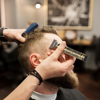 Električni Hair Trimmer Brado Clipper Pro Moških Glavo Frizuro Pralni Barber Brivnik T-Rezilo Rezanje Lase Za Oblikovanje Pričeske Za Britje Orodje Set