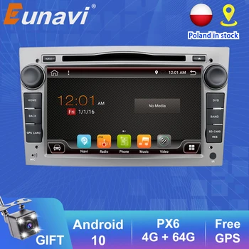 Eunavi 2 Din Android 10 Avto dvd stereo radio Predvajalnik Za Opel Astra, Vectra Antara Zafiri Corsa GPS Multimedia v dash CD 7