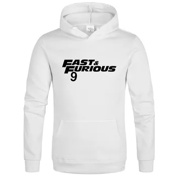 Fast & Furious 9 Hoodie Print Majica Moški Priložnostne Hip hop Ulične Hoodies Sudaderas Hombre Puloverju