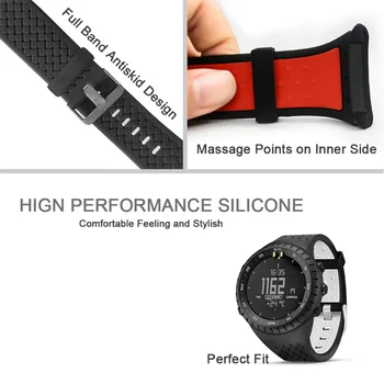 FIFATA Silikonski Trak+TPU Kritje 2v1 Za Suunto Core Primeru Zapestnica Pametno Gledati Pribor Za SUUNTO Core Watchband Pašček za Zapestje