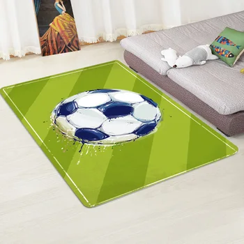 Flanela nogometno žogo odeje čaj tabela spalnica preprogo plazil otroci soba območje odeje in preproge za domačo dnevno sobo tapete