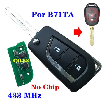 Flip Daljinski upravljalnik Avto Ključ Fob 433 MHz G Čip Ali H Čip B71TA Primerni Za Toyota RAV4 Yaris za obdobje 2012-RAV4-