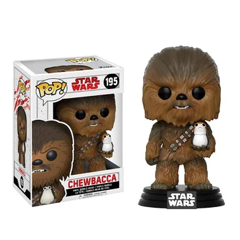 Funko pop Star Wars Stormtrooper Chewbacca Porg Akcijska Figura Model Igrače za Otroke Božično Darilo Zbirka Slika