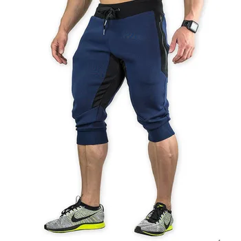 GITF Moške Športne Telovadnice Športne Hlače Sredini hlače elastični trak zadrgo žep šport človek srednje mehko bombažno mešanica Teče