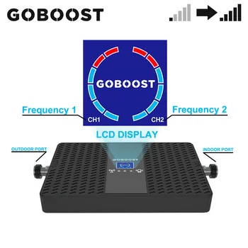 GOBOOST 850 1800 MHz Dual Band Signal Booster 3g 4g Mobilni Repetitor moč Omrežnega Signala Ojačevalnika Pas 3 pasu 5