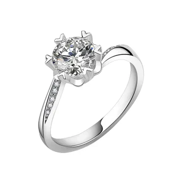 Gospa Cvet 1ct Lab Diamantni Prstan 925 sterling srebro Angažiranost, Poročni bend, Obroči za Ženske dragih kamnov prazničnega Nakit