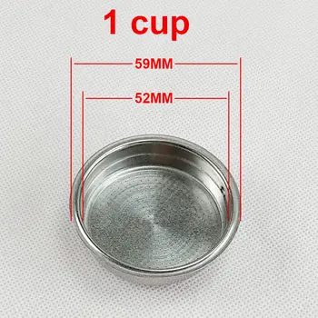 Gospodinjski aparat za kavo pribor tlak eno skodelico filter iz nerjavečega jekla v prahu pokal v prahu skledo notranji premer 52mm