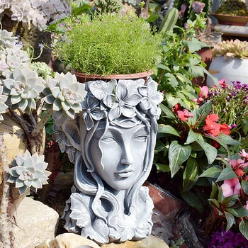 Grške Boginje Glavo Bonsaj Sočna Cvetlični Lončki Namizno Cvetje Ureditev Posodo Ročno Umetnost Odlikovanja