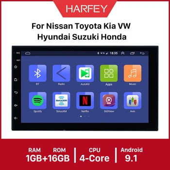Harfey Univerzalno 2Din 7 palčni Avto Multimedijski Predvajalnik, avtoradio Za NISSAN KIA TOYOTA VW Hyundai Suzuki Honda Android 9.1 Vodja Enote