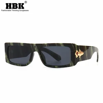 HBK Nov Kvadratni Vintage sončna Očala Ženske blagovne Znamke Design Pravokotnik Očala Velik Okvir Očala Moda Vožnje UV400 Odtenki