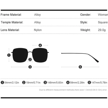 HEPIDEM Oversize sončna Očala Ženske 2020 Nove Luksuzne blagovne Znamke, Modni Nežen Zlitine sončne Očala za Moške s Ogledalo Najlon Objektiv gm 5014