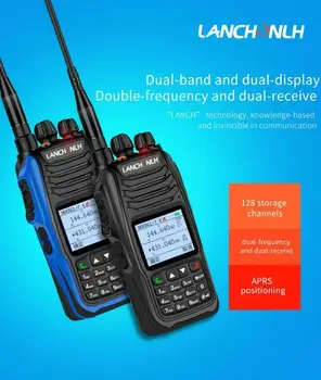 HG-UV98 Dual-Band UHF VHF APRS Walkie talkie Položaja Sledenje GPS, Bluetooth