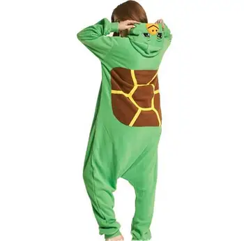 HKSNG Nove Morske Želve Kigu Pižamo Halloween Odraslih Unisex Pozimi Živali Onesies Cosplay Kostume, Homewear Hooded Kigu