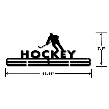 Hokej medaljo obešalnik Šport medaljo zaslon rack Medaljo imetnik 40 cm L za 32+ medalje