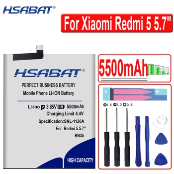 HSABAT BN35 5500mAh Baterija za Xiaomi Redmi 5 5.7