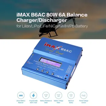 IMAX B6AC 80W 6A Lipo, NiMh, Li-ion, Ni-Cd AC/DC RC Bilance Polnilnik 10W Discharger za RC Avto Helikopter, Letalo Drone Baterije