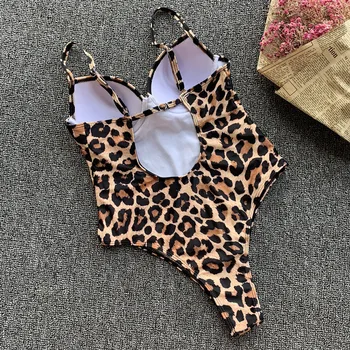 Imayio En Kos Kopalke Leopard Tiskanja Push Up Swimweat Seksi Enem Kosu Plavati Obleke