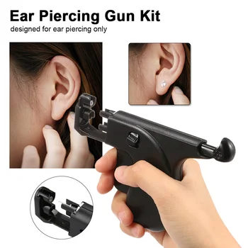 Iz nerjavečega Jekla Ear Piercing Pištolo Kit Uho Pierce Pištolo Nastavite Varnost Uho Pierce Pištolo s Ušesa Klinov Uhani Orodje