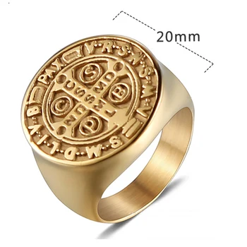 Iz nerjavečega jekla, zlata signet-obroč za moške steampunk pečat prstani poročni Velik moški prstan 2020 obroči moške, modni nakit Trgovini