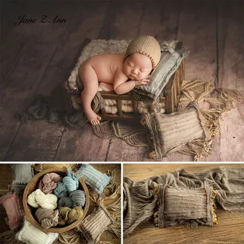 Jane Z Ann Novorojenčka fotografija rekvizitov, 6 barv čipke vzglavnik +zaviti studio za fotografiranje dodatki