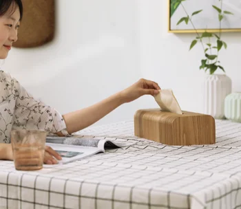 Japonski slog Lesene Tkiva Polje za Gospodinjstvo Papir Tabela Ustvarjalnih Namiznih Škatla za Shranjevanje Preprosta Modna Dnevna Soba Tkiva Polje Q190