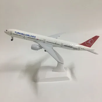 JASON TUTU 20 cm Turčija Boeing 777 Letalo Model Letalo Model turško Letalo Model 1:300 Diecast Kovinski letal igrače Darilo Zbiranje