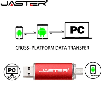 JASTER USB 2.0 OTG Barvita Flash Memory Stick 16GB 32GB 128GB Pendrive 64GB U Disk USB Flash Drive Za Računalnik/Android Telefon