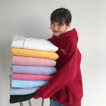 Jeseni leta 2020 zimska oblačila harajuku hoodies korejski moda prijatelji hoodie osebnost vezenje pismo rumena majica ženske