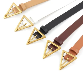 JIFANPAUL new metal trikotnik pin sponko pasu ženska divje shirt obleko pasu trikotnik sponke moda priložnostne dekorativni pas