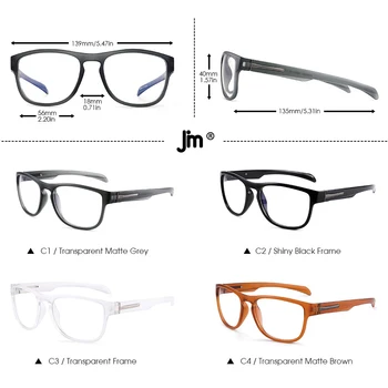 JM Sport Style Modra Svetloba Očal Okvir Moški Ženske Anti Modra Svetloba Blokiranje Očala