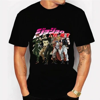 JoJo Bizarna Avantura Smešne majice Moški ženske Japonske Anime Unisex Ulične T-shirt Priložnostne Kratkimi Rokavi Tshirt Homme